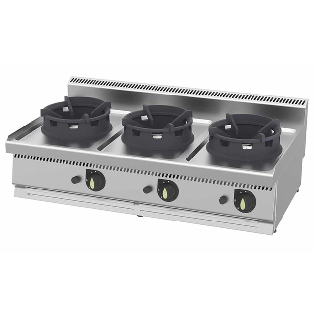 Gas wok 3-palnikowy | ρυθμιζόμενη κουζίνα wok | γραμμή 700 | 31,5 kW | WC1270G