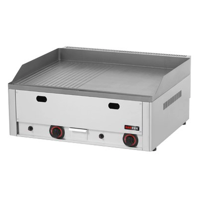 Gasgrillplaat 65 cm | glad/geribbeld | Roodvos