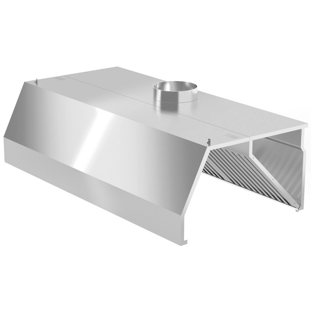 Gastronomic hood 130x130 Wall-mounted trapezoidal Polgast 740_130x130