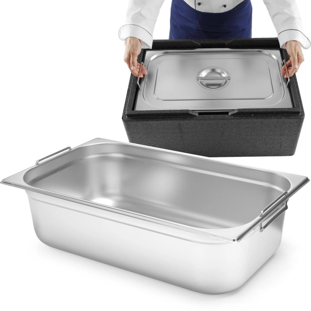 Gastronormbehälter GN 1/1 mit ausziehbaren Griffen 530x325x150mm 21L 817148