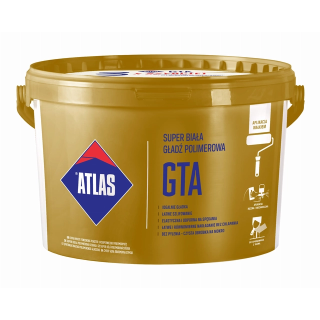 Gatava polimēru apdare Super balts GTA Atlas 18 kg