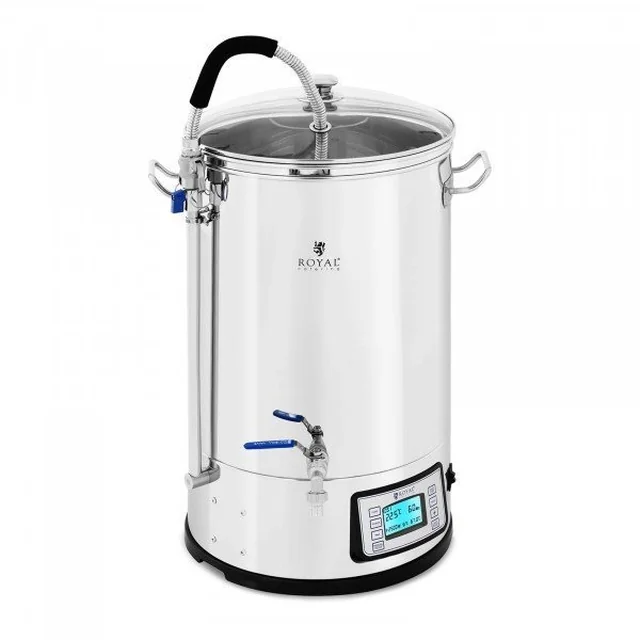 Gatavošanas katls - 30 L - 2500 W - 25-100°C - nerūsējošais tērauds - LCD displejs - taimeris ROYAL CATERING 10011963 RCBM-30CF