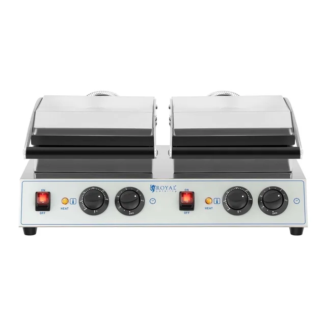 Gaufrier double pour 4 gaufres classiques 2x1500W RC-WMDS01