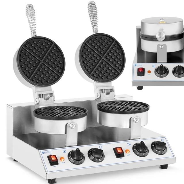 Gaufrier double rond gaufre 185 mm 2600 W