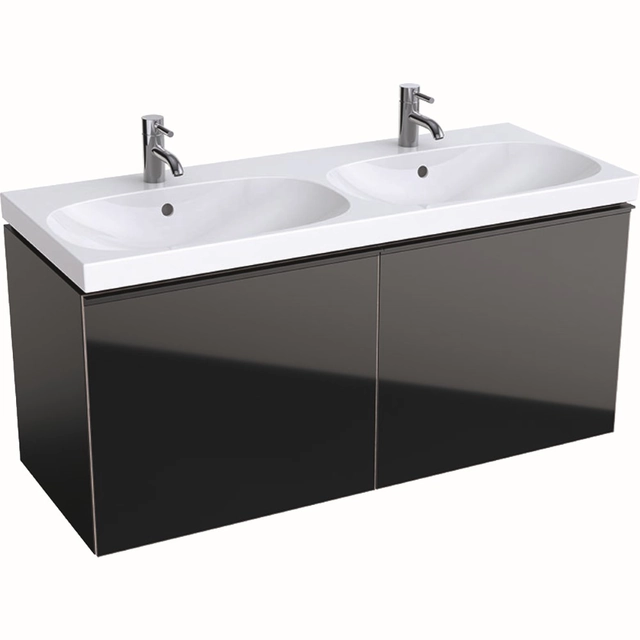 Geberit Acanto washbasin cabinet, 120 cm, Black