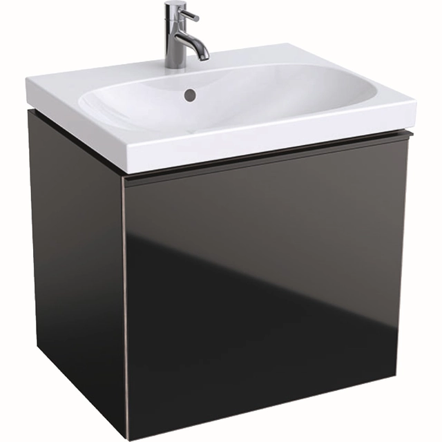 Geberit Acanto washbasin cabinet, 60 cm, Black