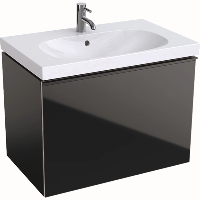 Geberit Acanto washbasin cabinet, 75 cm, Black