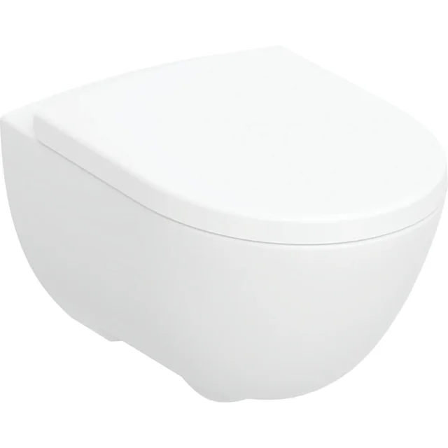 Geberit, Modo, Rimfree wall-hung WC with slow-closing lid