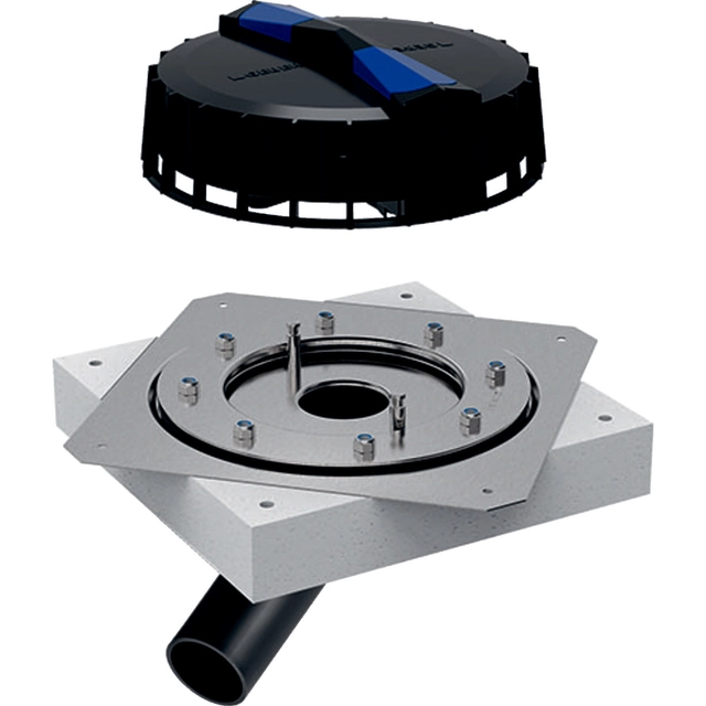 Geberit Pluvia roof drain with fixing flange d56 DAF levels