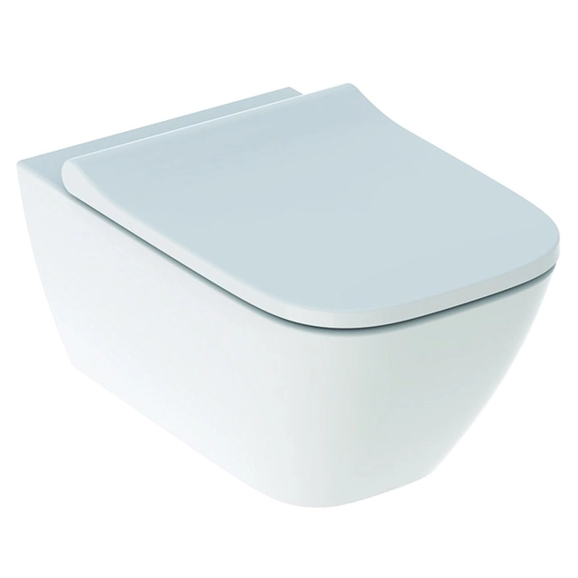 Geberit, Smyle Square, WC suspendu Rimfree avec couvercle à fermeture lente