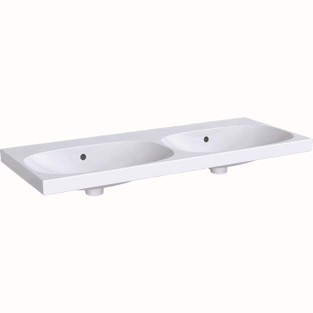 Geberit washbasin, Acanto, 120x48.2 cm, double, without tap holes