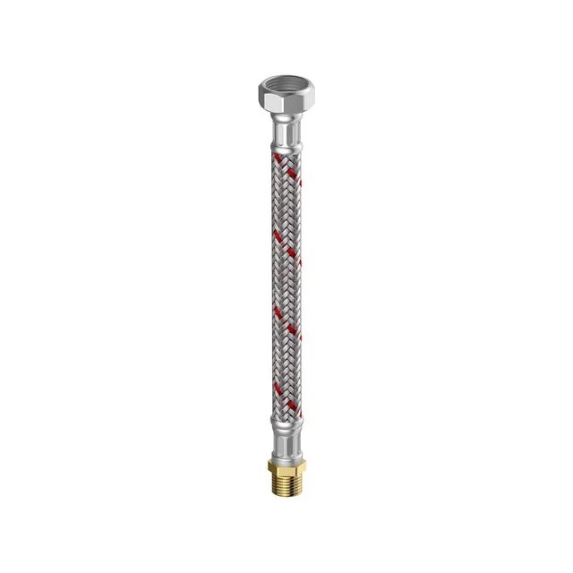 Geflechtschlauch 10bar,L=100 cm,1/2" Innengewinde / Außengewinde Edelstahl