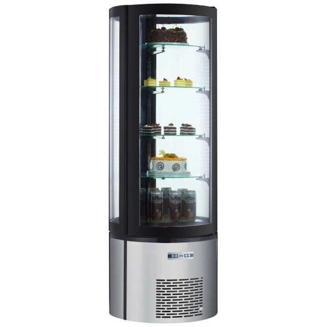 GEGLAZUURDE RONDE KOELKAST-vitrine MET CAPACITEIT 400L INVEST HORECA ARC-400R ARC-400R