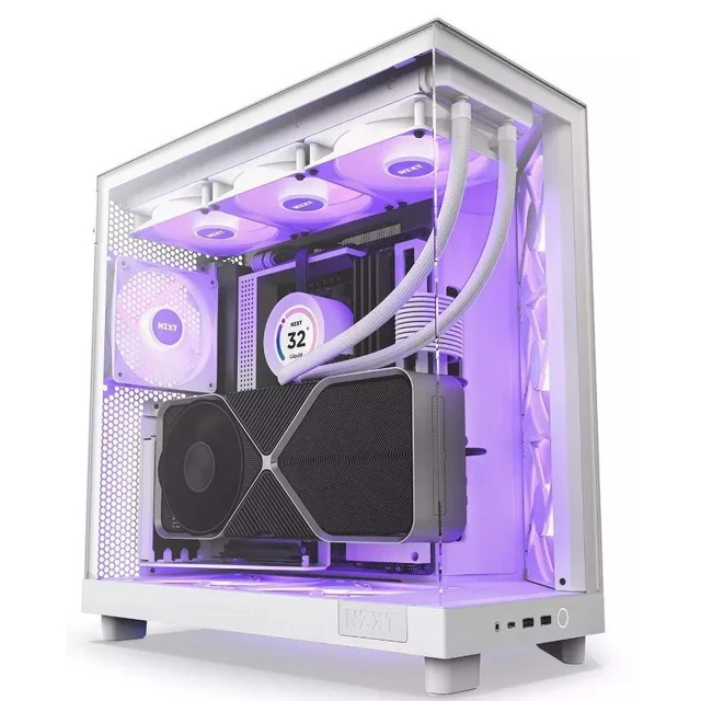 GEHÄUSE MIDITOWER ATX OHNE NETZTEIL/WEIß H6 FLOW RGB NZXT