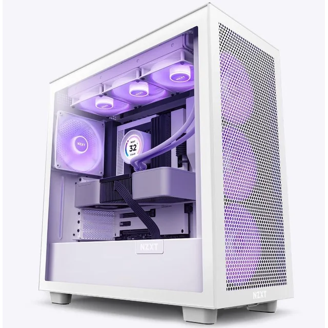 GEHÄUSE MIDITOWER ATX OHNE NETZTEIL/WEIß H7 FLOW RGB NZXT