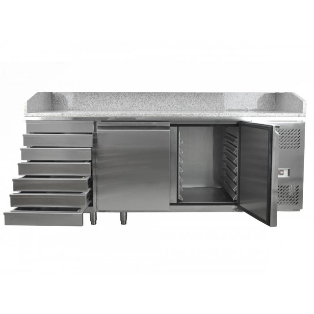 GEKOELDE PIZZATAFEL EPF3480 2-DRZWIOWY MET PROER 580L INVEST HORECA EPF3480