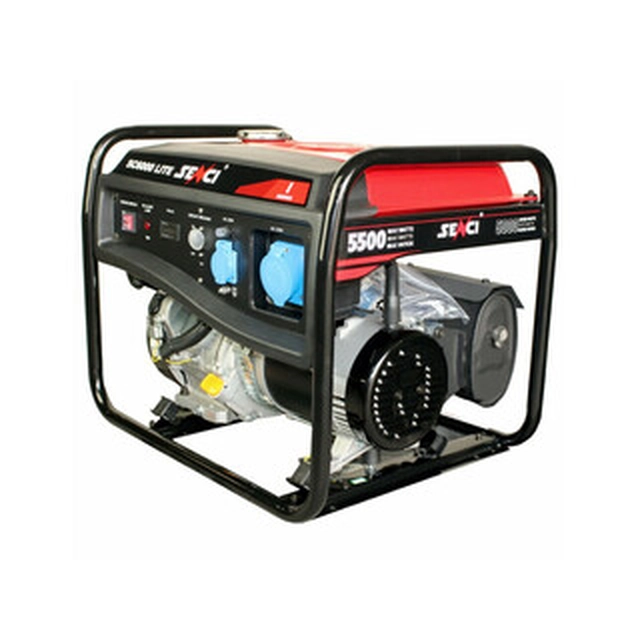 Generador monofásico de gasolina Senci SC-6000 Lite 5,5 kVA | AVR