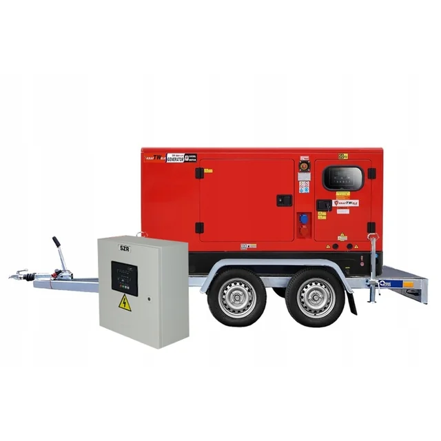 GENERATOR 100 KVA STILLE. ATS-ANHÄNGER