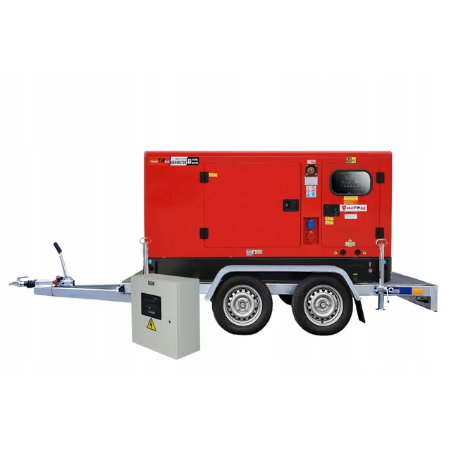 GENERATOR 80KVA GESTILEERDE ATS-TRAILER