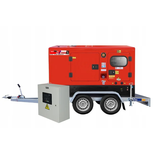 GENERATOR GESTILEERD 22kVA ATS-TRAILER