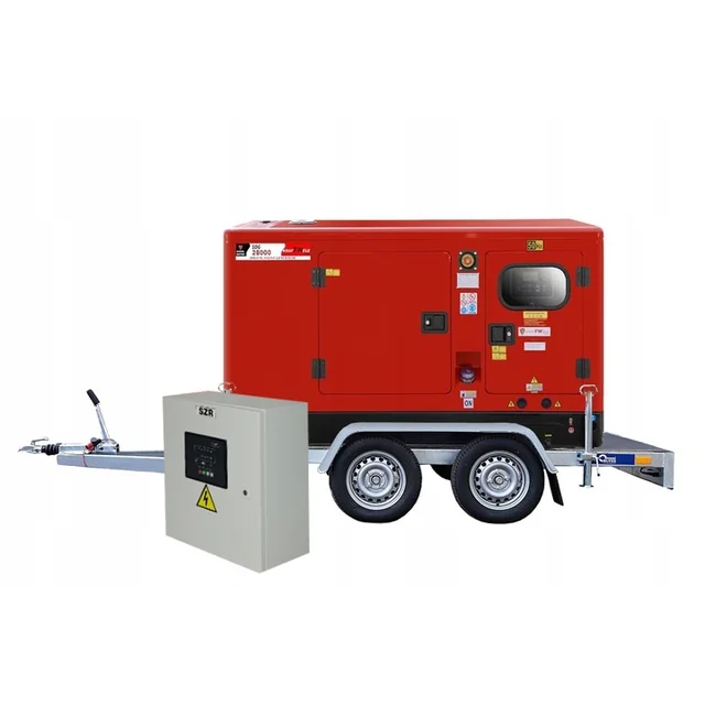 GENERATOR GESTILEERD 28KVA ATS-TRAILER