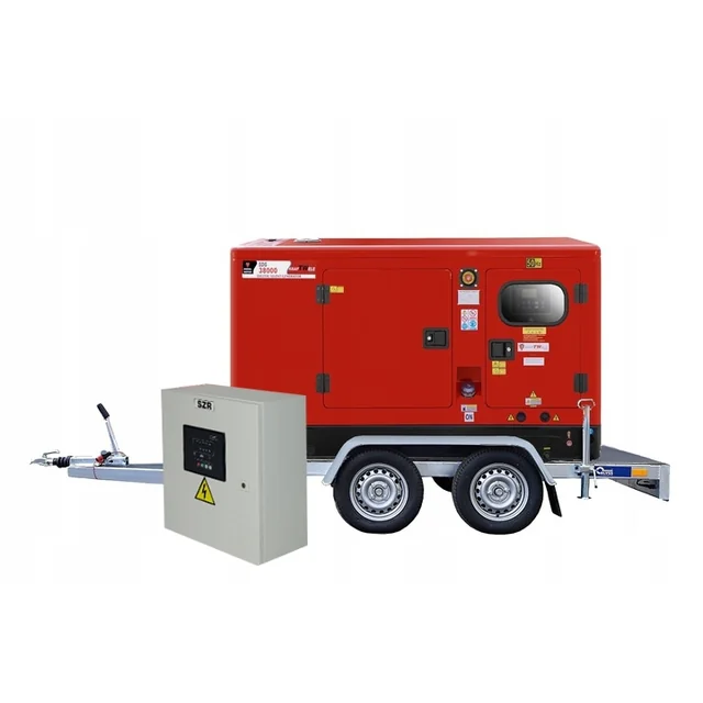 GENERATORE 38kVA SILENZIATO ATS RIMORCHIO