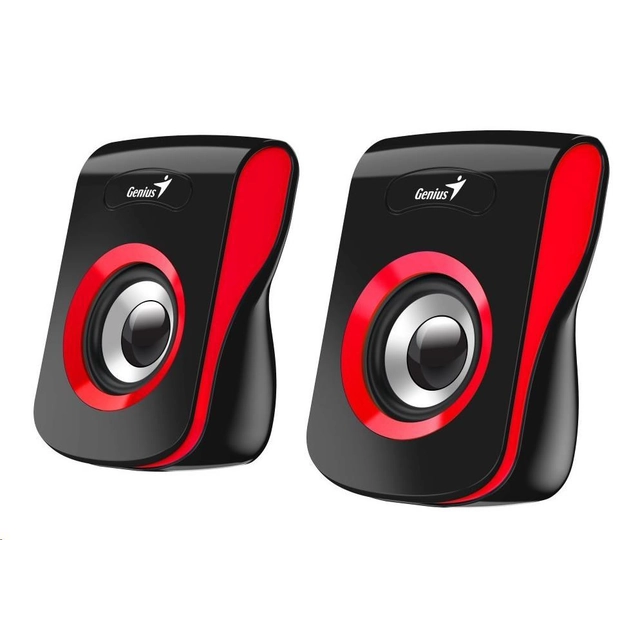 GENIUS speaker SP-Q180 Red, 2.0, 6W, USB power supply, 3.5 "jack, black-red