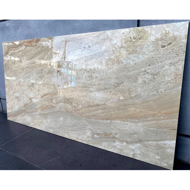 Gepolijst steengoed 120x60 Crèmebeige GLOSS steen