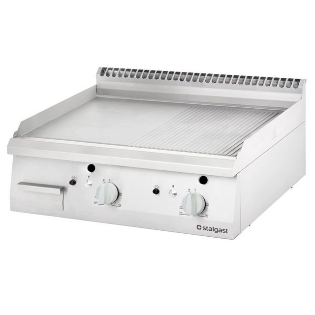 Geribbelde gasgrillplaat 400x700 G30 Stalgast