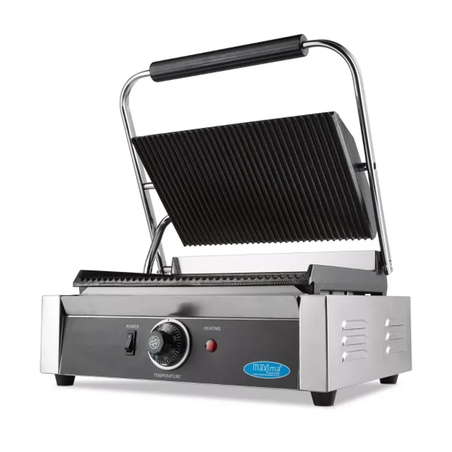 Gerillter Kontaktgrill, einzelne Grillplatte 33,5cm 2200W Maxima 09300436