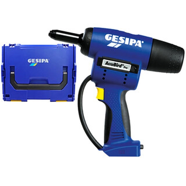 GESIPA Accubird Pro cordless pop riveter 18 V|2,4 -6 mm |13000 N | Carbon Brushless | Without battery and charger | in L-Boxx