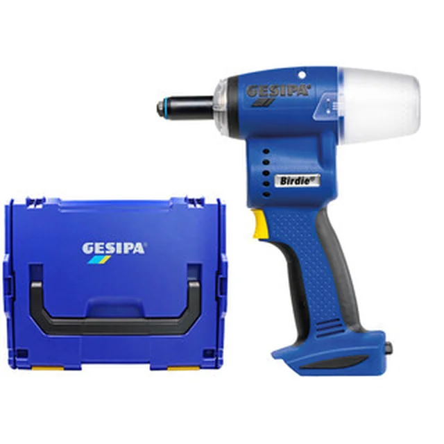 GESIPA Birdie cordless pop riveter 18 V | 5 - 6 mm | 10000 N | Carbon Brushless | Without battery and charger | in L-Boxx