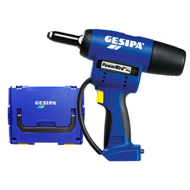 GESIPA Powerbird Pro GE cordless pop riveter 18 V|2,4 -6,4 mm |20000 N | Carbon Brushless | Without battery and charger | in L-Boxx