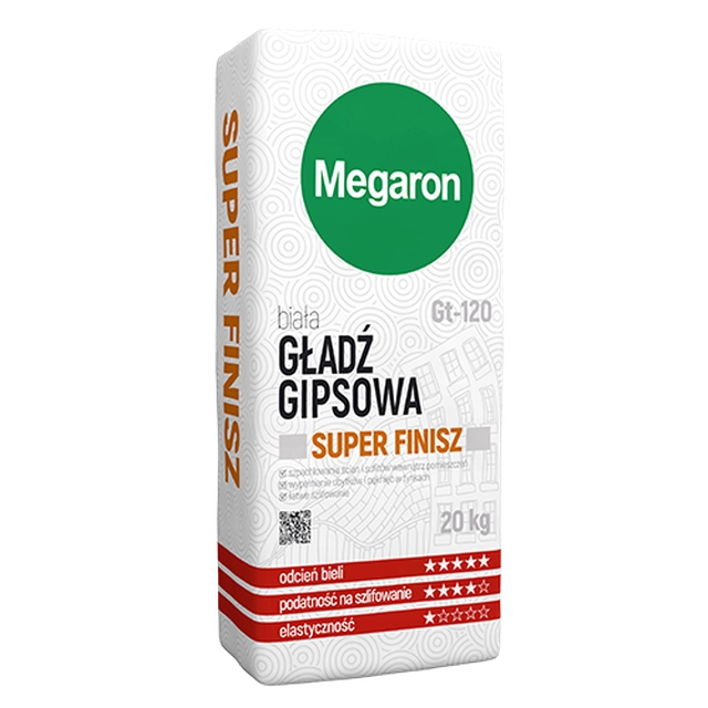 Gesso branco Gt-120 Super Finish Megaron 20 kg