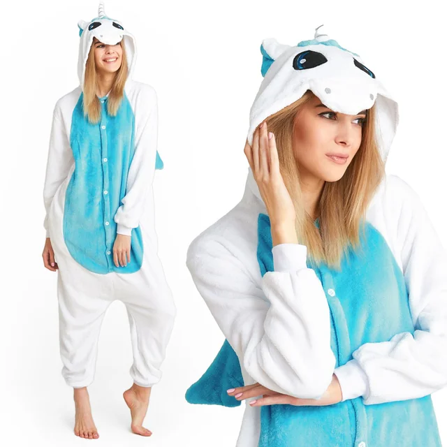 GIACCA KIGURUMI UNICORNO BLU M