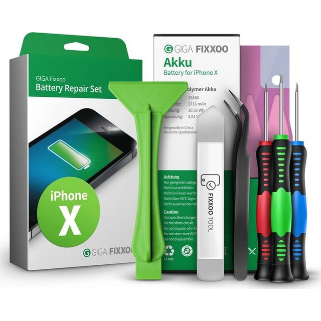 Giga Fixxoo GIGA Fixxoo iPhone X Akku Reparaturset