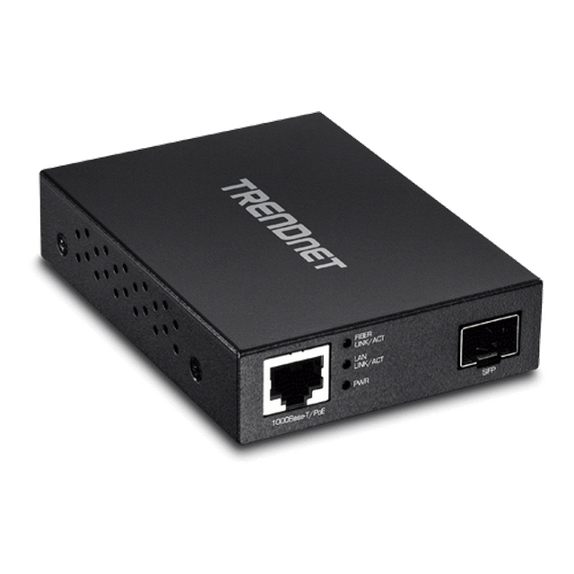 Gigabitový POE Media Converter - SFP Fiber Optic - TRENDnet TFC-PGSFP