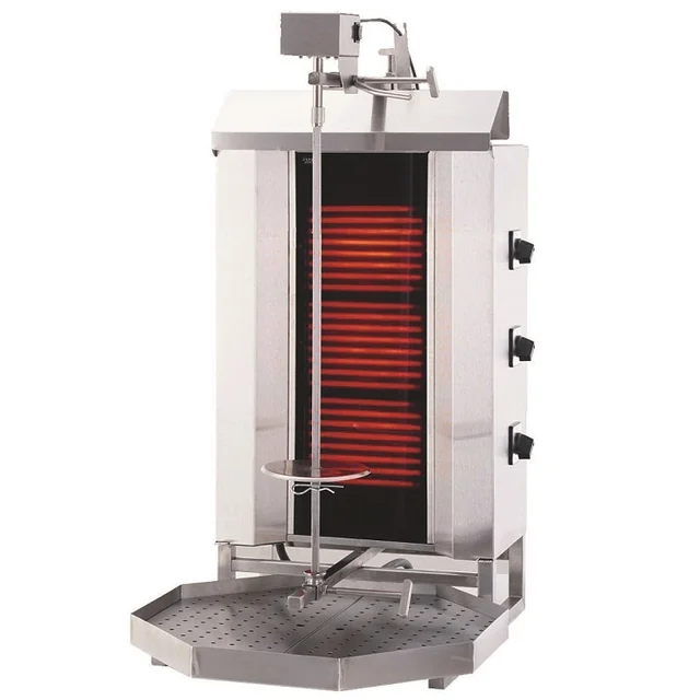 Giroscópios | torradeira eléctrica para kebab | 3 queimadores | carregar 40kg KLG 230