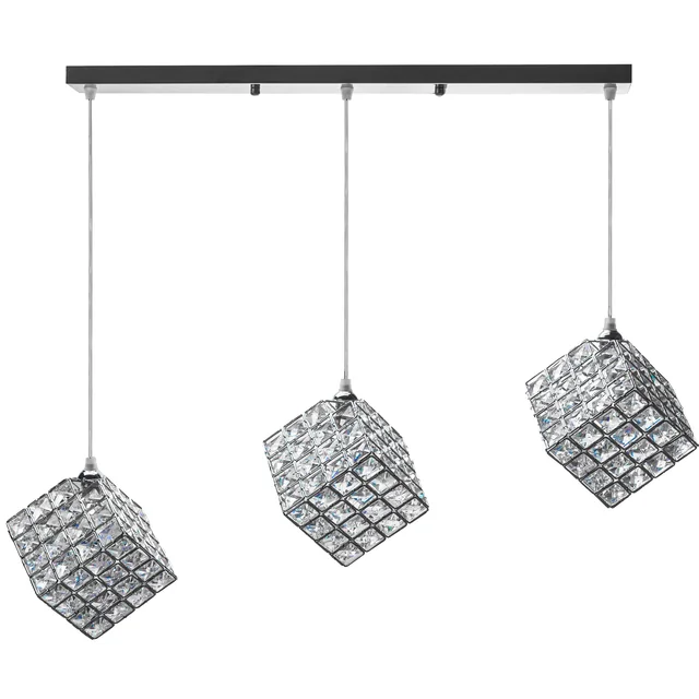 GLAMOR CUBE HANGING LAMP APP723-3CP CHROME