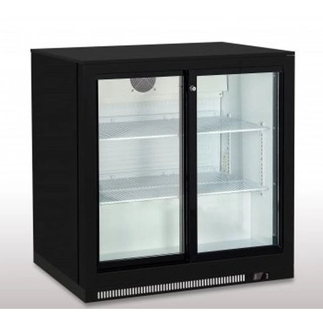 GLASIERTE BAR-Vitrine 2-DRZWIOWA 220L INVEST HORECA DBQ220LO DBQ220LO