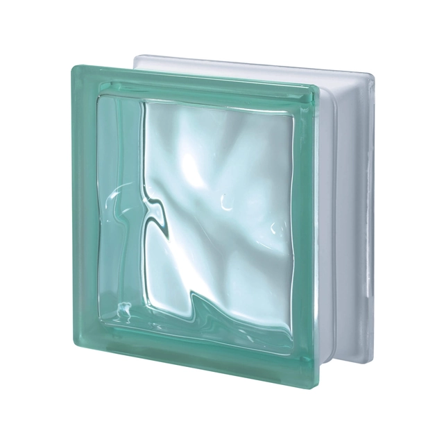 glass block PEGASUS 19 / O green GRI 19x19x8cm (Verde)