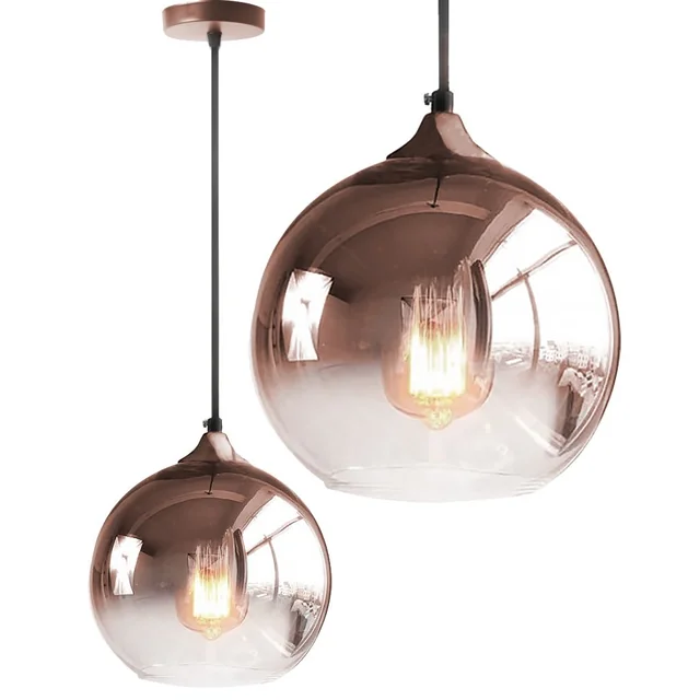 Glass pendant lamp APP313-1CP Rose Gold