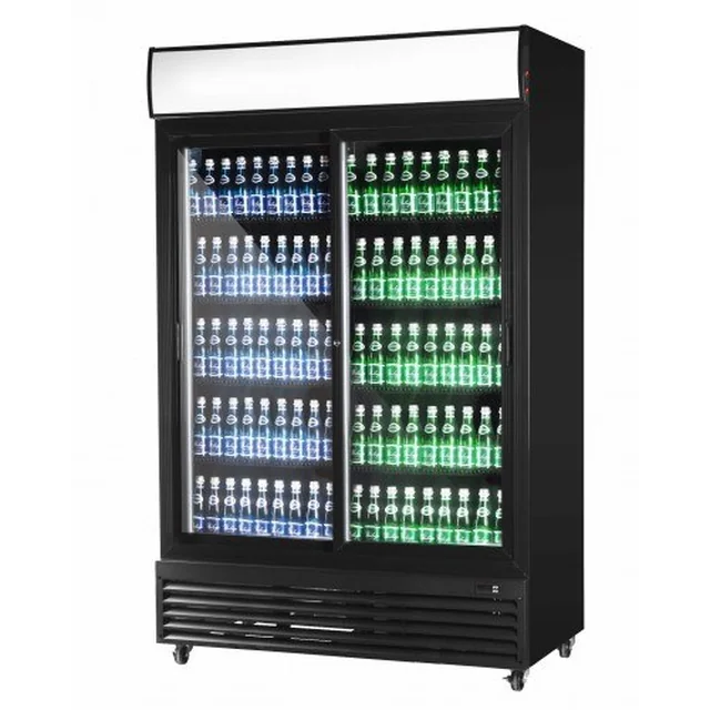 Glass refrigerated cabinet RQ1300SL | 2-drzwiowa | sliding doors | 880L