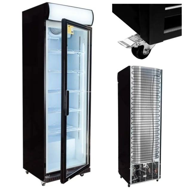 Glass Refrigerated Display Cabinet 370L 197 cm MTP001957 - Elegant and Functional