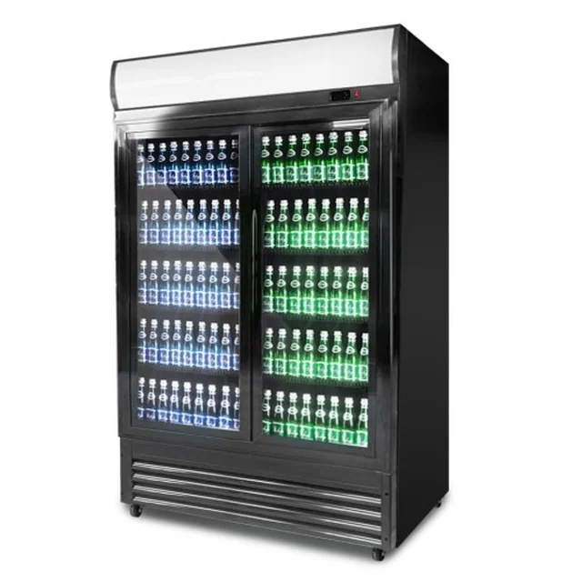 GLASS REFRIGERATOR CABINET RQ1300SL | 2-DRZWIOWA | SLIDING DOORS | 880 L | 1295X695X1990 MM