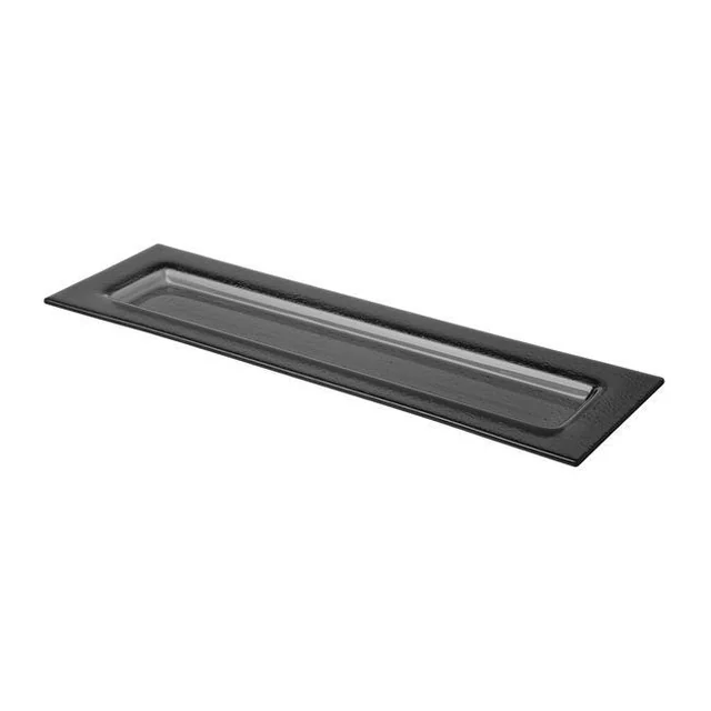 Glass tray GN 2/4 black