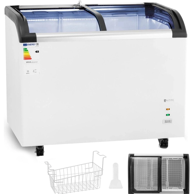 Glazed chest freezer for frozen ice cream 273 l 198 W