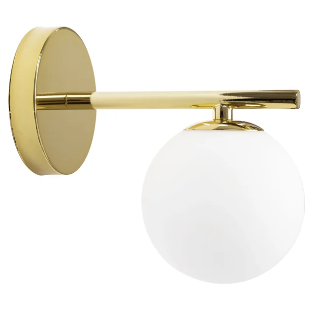 Glazen Bol Wandlamp APP684-1W Goud