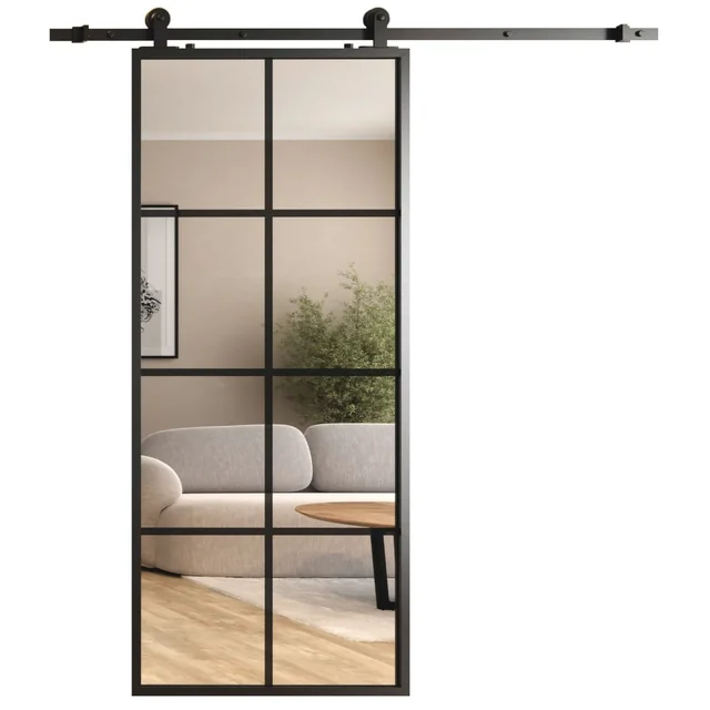 GLIDE ALUMINIUM LOFT DØR 20K SPEJL 3 3mm (10 POL) KUN BLAD 950x2100