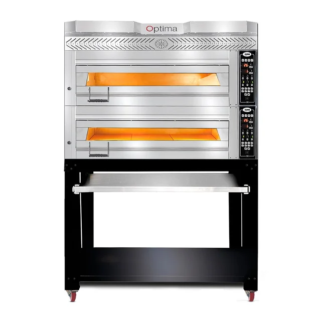 GMG - Bakery oven on base - internal insulation made of mineral wool and fireclay bricks | 2x 7,5 kW 400V